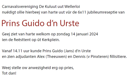 Prinsenreseptie van Prins Guido d´n Urste