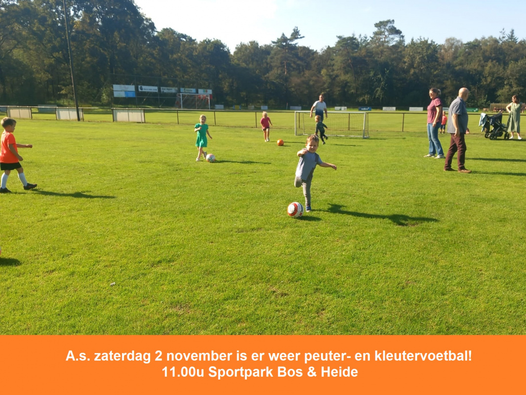 Zaterdag is er weer peuter en kleutervoetbal